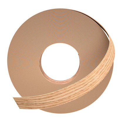 GSCIT Club Red Oak Edge Banding, 13/16 inch x 50ft roll of Veneer Edge Banding Preglued Flexible, Wood Tape Banding for Cabinet Repair