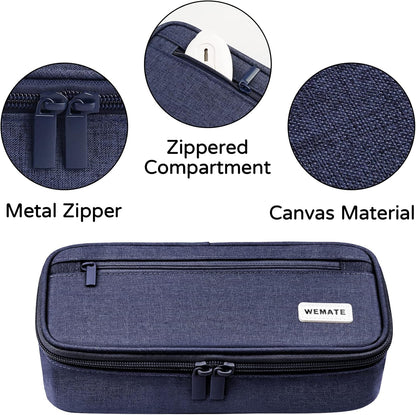 WEMATE Pencil Case, Large Storage Organizer for Stationery, Back - to - School Essential, Teacher Must - have, Big Pencil Pouch, Marker Case School Supplies for College & High School