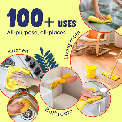 Originally Yellow Lemon Vinegar For Cleaning Purpose | USA Made All Purpose Cleaner | Use as a Floor, Glass, Kitchen, & Bathroom Cleaner | Plant Derived Vinegar 1 Gallon in 2 bottles | 128 Oz