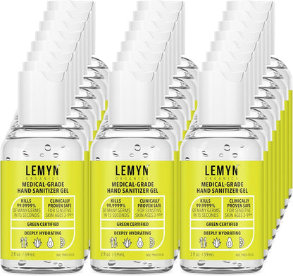 Medical Grade Hand Sanitizer Gel - 97% ORGANIC - 2 FL.OZ. (PACK OF 24)
