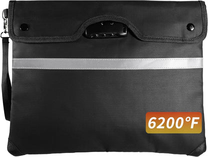 HOMELYLIFE Fireproof Money Bag,A4(15*11.8'') 6200°F Fireproof,Waterproof,Extra Thick Fireproof Cotton Lined for Home/Office Use,Secure Storage for Valuables,ash,Contracts,Jewelry & Important Documents