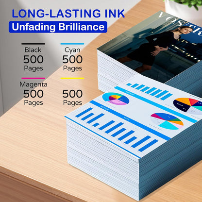 LC401XL LC401 for Brother LC401XL LC401 Ink Cartridges for Brother MFC-J1010DW MFC-J1012DW MFC-J1170DW DCP-J1800DW DCP-J1140DW Printer - 4PK High Yield (Black Cyan Magenta Yellow)