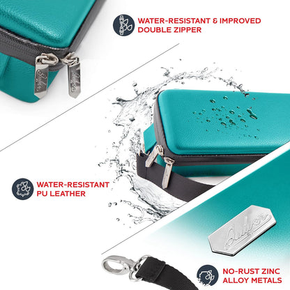 Quiver Time 's Teal Card Case, Perfect for MTG Deck, Premium Storage Box, for Trading Cards, and Playing Card Storage, Ideal for Carrying Magic The Gathering and Game TCG Enthusiasts Recommended