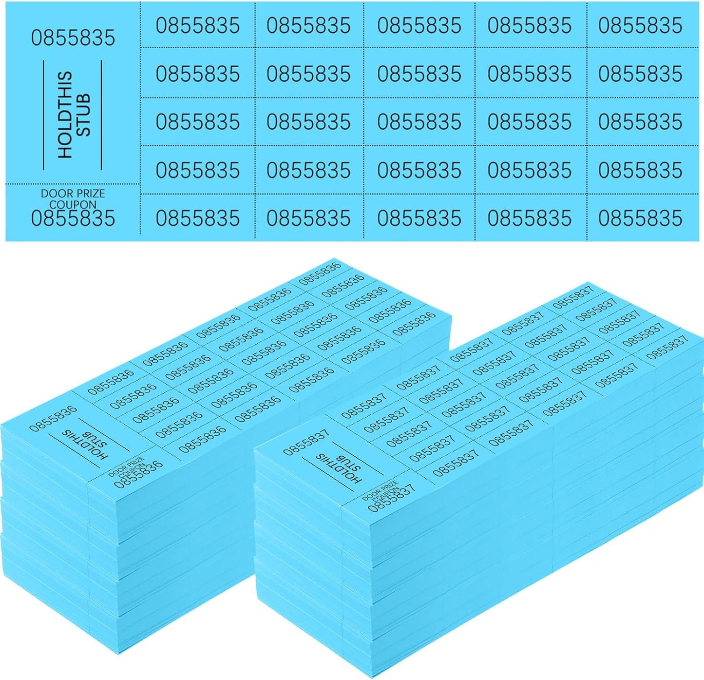 Kosiz 1000 Sheets 25 Bid Raffle Tickets Chinese Auction Ticket Sheets for Events Church (Lake Blue)