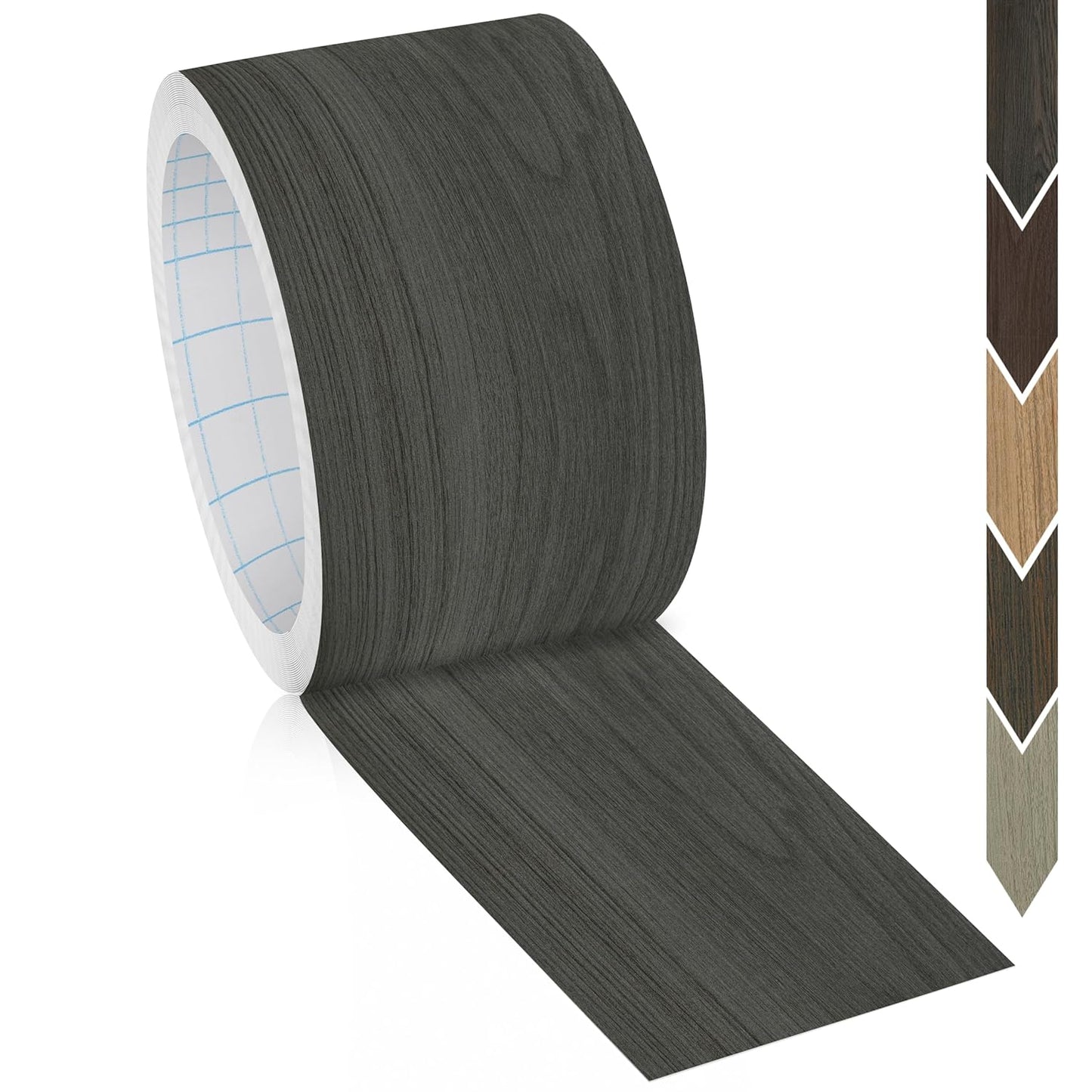 GSCIT Club Wood Grain Repair Tape, 2.4 inch X 100ft Self Adhesive Dark Walnut Grain Repair Patch for Tables, Chairs, Baseboards, Doors, Windows, Floors, Handicraft DIY.