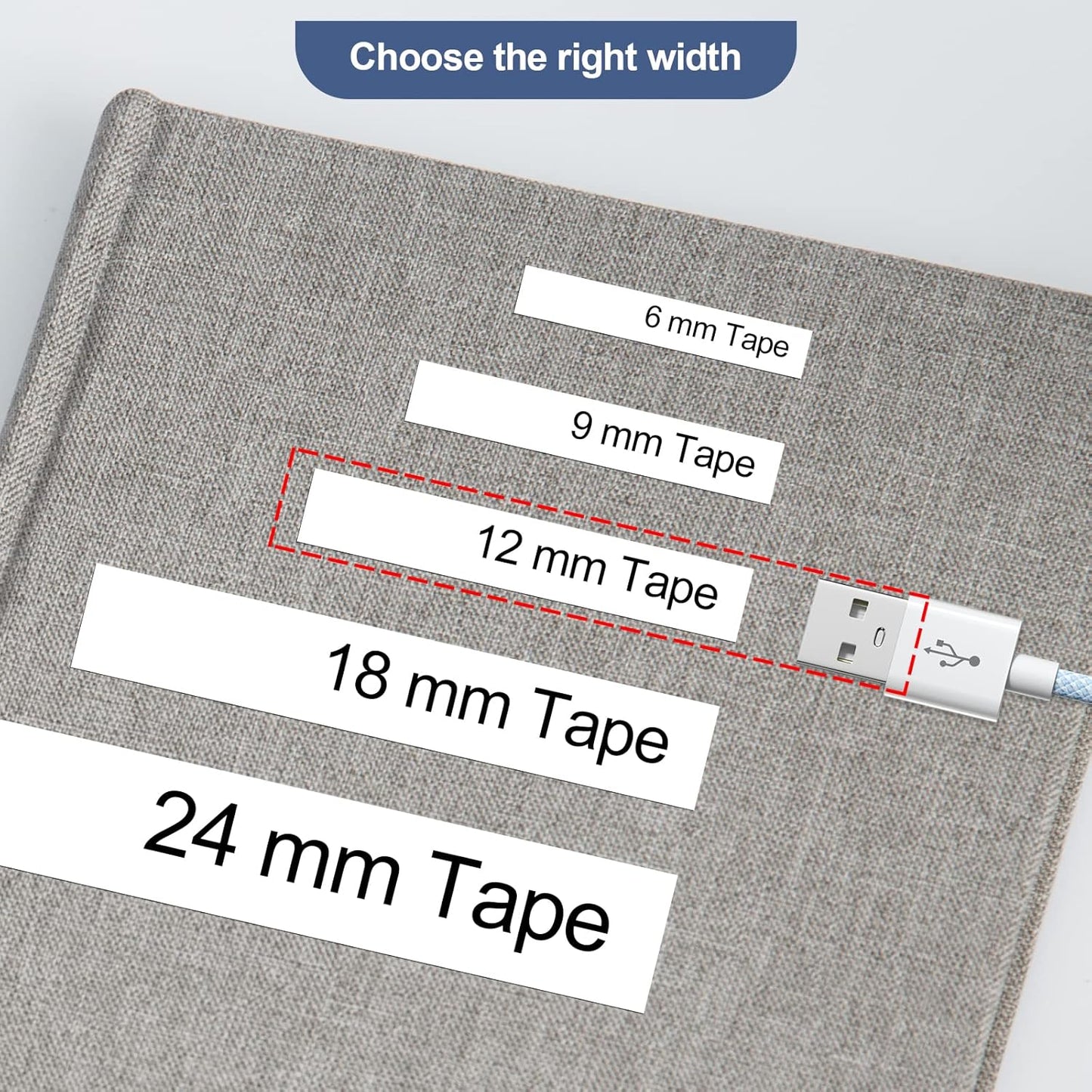 Unismar 90-Pack Compatible for Brother Black on White 12mm Label Tape Replacement for Ptouch PTD200 PTD202 PTD210 PTD600 PTD400 PTH100 PTH110 PT1280 Label Printer 26.2Ft(8m)