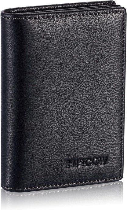 Leather Business Card Case Holder for Men & Women, Italian Calfskin
