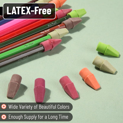 Mr. Pen- Pencil Erasers Toppers, 120 Pack, Late Harvest Color Scheme, Latex Free, No Smudge, Mr Pen Erasers for Pencils