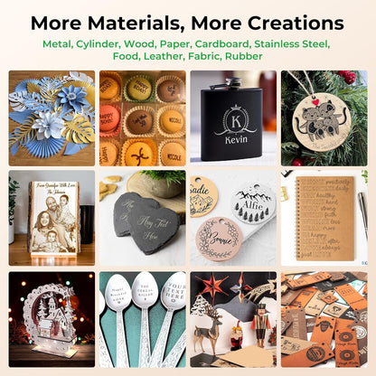 Creality Falcon 5W Laser Engraver Machine, 72w High Precision 0.06mm Laser Cutter and Engraving Machine for Wood Metal Leather Acrylic Glass, 10000mm/min, Offline Usage, CNC Laser Engraver