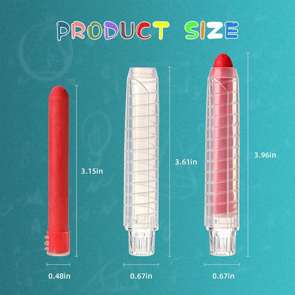 48 Pcs Dustless Chalk Colored twistable Chalk for Blackboard Doodling, Drawing, Writing, Colour Mixture