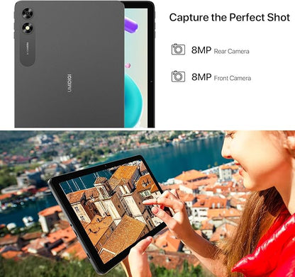 UMIDIGI G2 Tab Android 13 Tablet 8(4+4) GB RAM+64GB up to 1TB 10.1 inch Tablets with Quad-Core Processor 8MP+8MP Dual Camera WiFi 6 Bluetooth 5.0 6000mAh Split Screen Android Tablette Gray