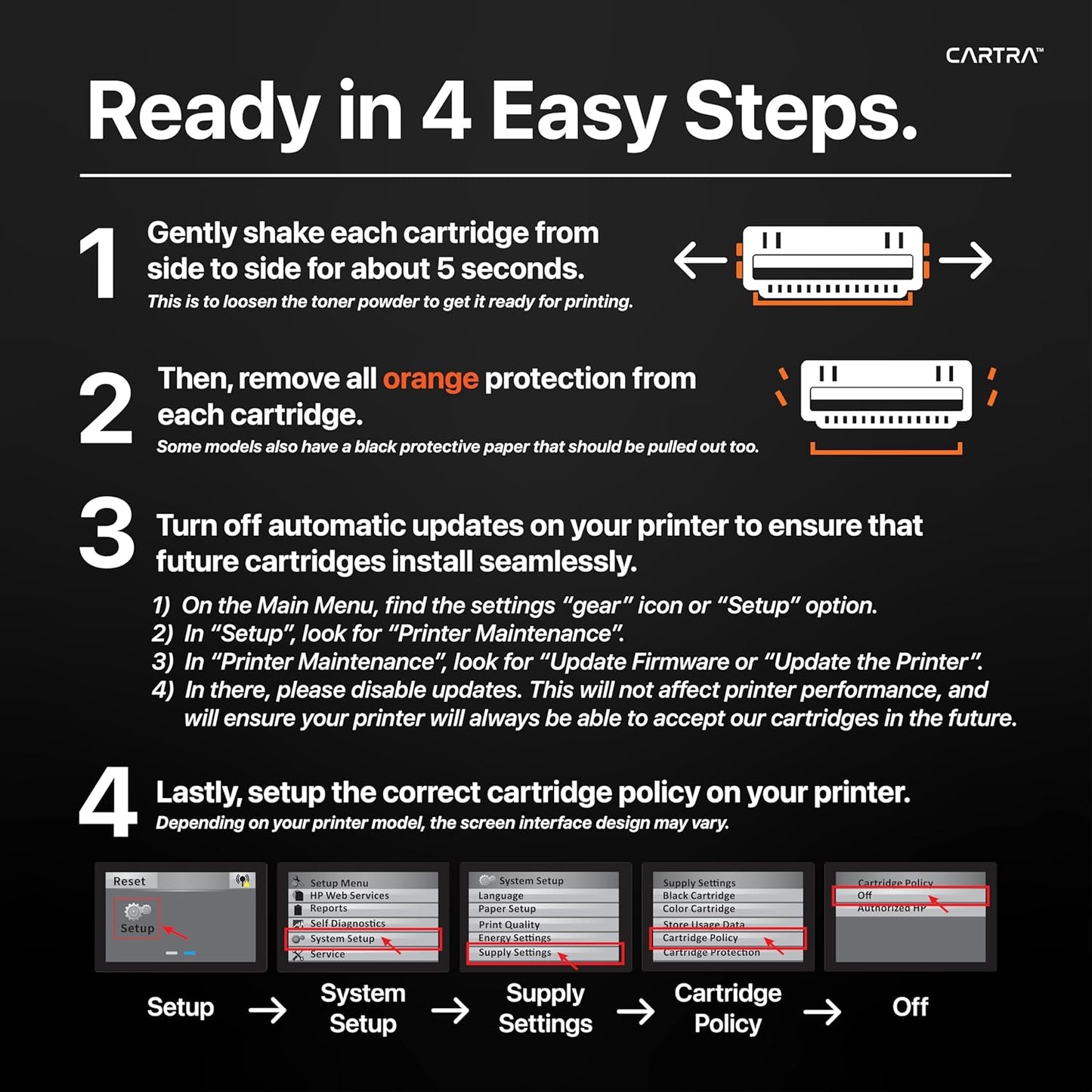 CARTRA 410X Black Toner Cartridge Compatible with 410X Black High-Yield Toner Cartridge Works with Color Laser Jet Pro M452 M377 MFP M477 Series Printer Ink