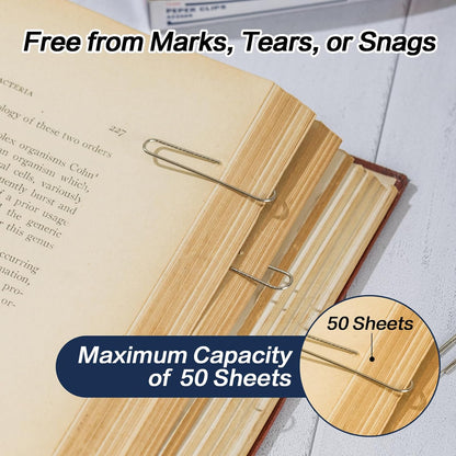 Deli Jumbo Paper Clips Nonskid, 300 Large Paper Clips, 3 Boxes of 100 Each, Silver