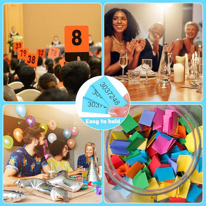 Kosiz 504 Sheets 25 Bid Raffle Ticket with Different Numbers Per Sheet Chinese Auction Tickets for Events Church Basket Auction Silent (Blue)