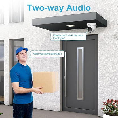 Anpviz 4K 8MP PoE PTZ Camera Outdoor, 5X Optical Zoom 2.7~13.5mm Lens, Pan 280° Tilt 90° IP Security Camera Human Vehicle Detection, Spotlight&Sound Alarm, 2 Way Talk, SD Card Slot, IP66 (U Series)