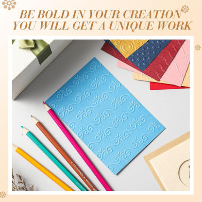 Geiserailie 8 Pieces Embossing Folders Embossing Machine Template Paper Card Heart Folders for Card Making DIY Flower Scrapbook Photo Album Craft Decoration 5.9 x 4.1 Inch(8 Pcs,Classic Style)