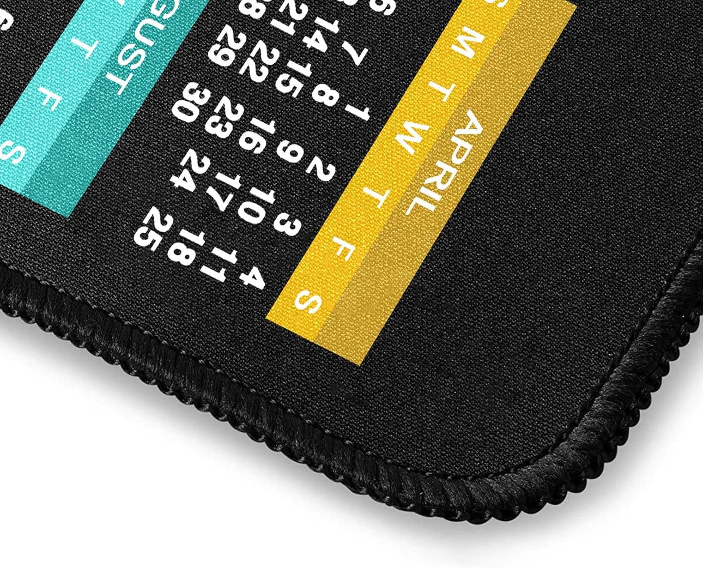 Mouse Pad with Non-Slip Rubber Base, Waterproof Computer Mousepad with Stitched Edges, Mouse Pads for Computers, Laptop, Gaming, Office & Home, 9.5 x 7.8 in (2026 Calendar Colorful)