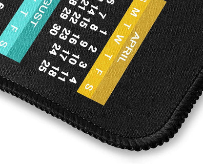 Mouse Pad with Non-Slip Rubber Base, Waterproof Computer Mousepad with Stitched Edges, Mouse Pads for Computers, Laptop, Gaming, Office & Home, 9.5 x 7.8 in (2026 Calendar Colorful)