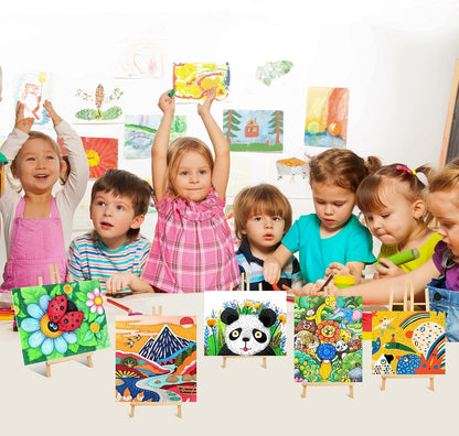 ESRICH 24 Pack 11.8" Wood Easels,Tabletop Easel for Painting,Painting Party, Displaying Canvases, Kids Student Table School Desktop, Portable Canvas Photo Picture Sign Holder