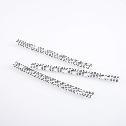 BNC Double Loop Wire Binding Rings Letter Size 3:1 Loops 32 Holes Black Color Pack of 100 (9/16 Inches)