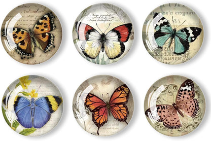 12Pcs Glass Refrigerator Magnet Fridge Sticker,Butterfly Fridge Magnets Decoration for Crafts,Strong Fridge Magnets for Kitchen, School,Office Whiteboard, Cabinet and Dishwasher