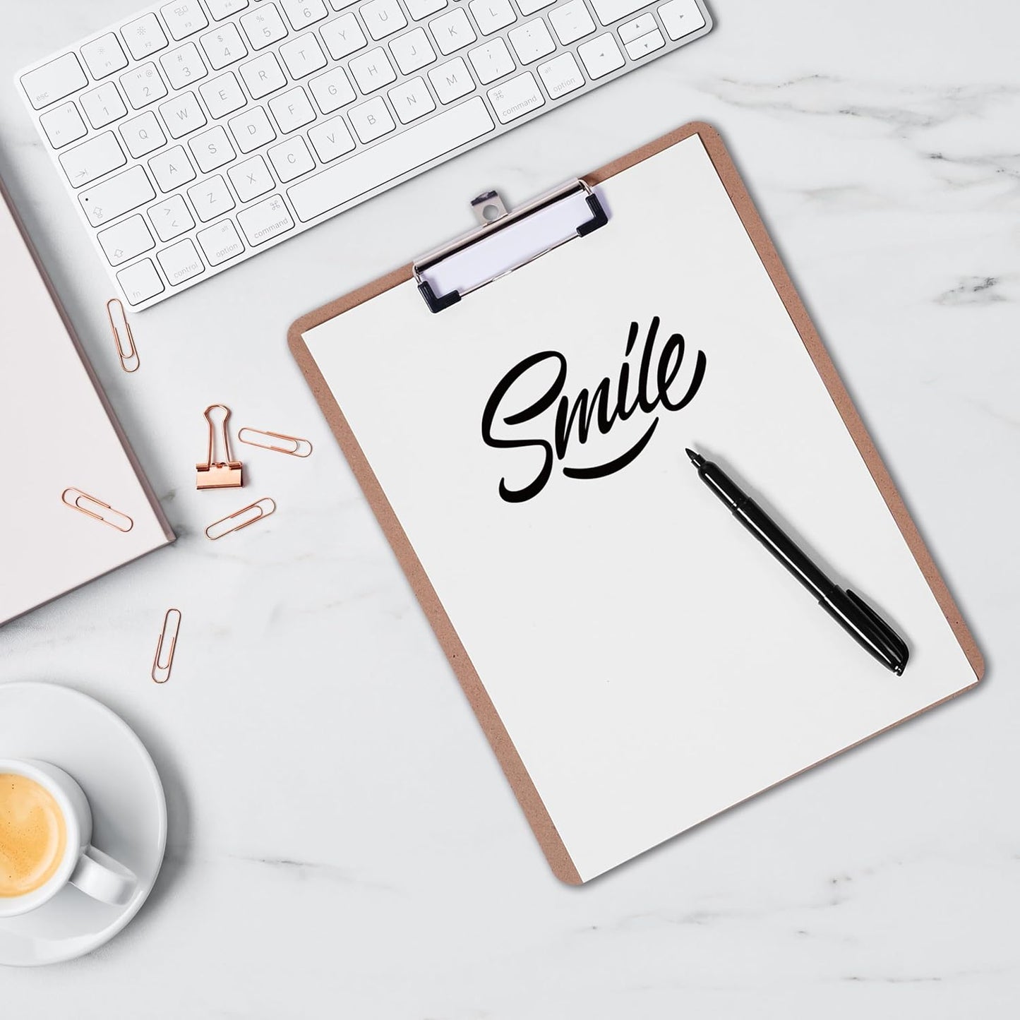 Clipboards Bulk, Woswel Hardboard Office Clipboards 48 Pack,9 X 12.5 Inch Recycled Wood Clip Boards,Low Profile Clip Boards for Home School & Office Supplies