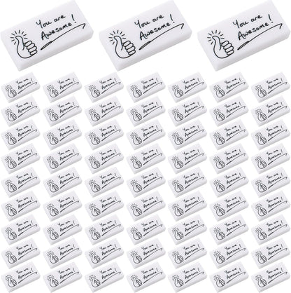 Fuutreo 200 Pcs Welcome Back to School Gifts for Students Inspirational Pencil Erasers Bulk You are Awesome White Cute Fun Erasers First Day of School Gifts Classroom Prizes from Teachers