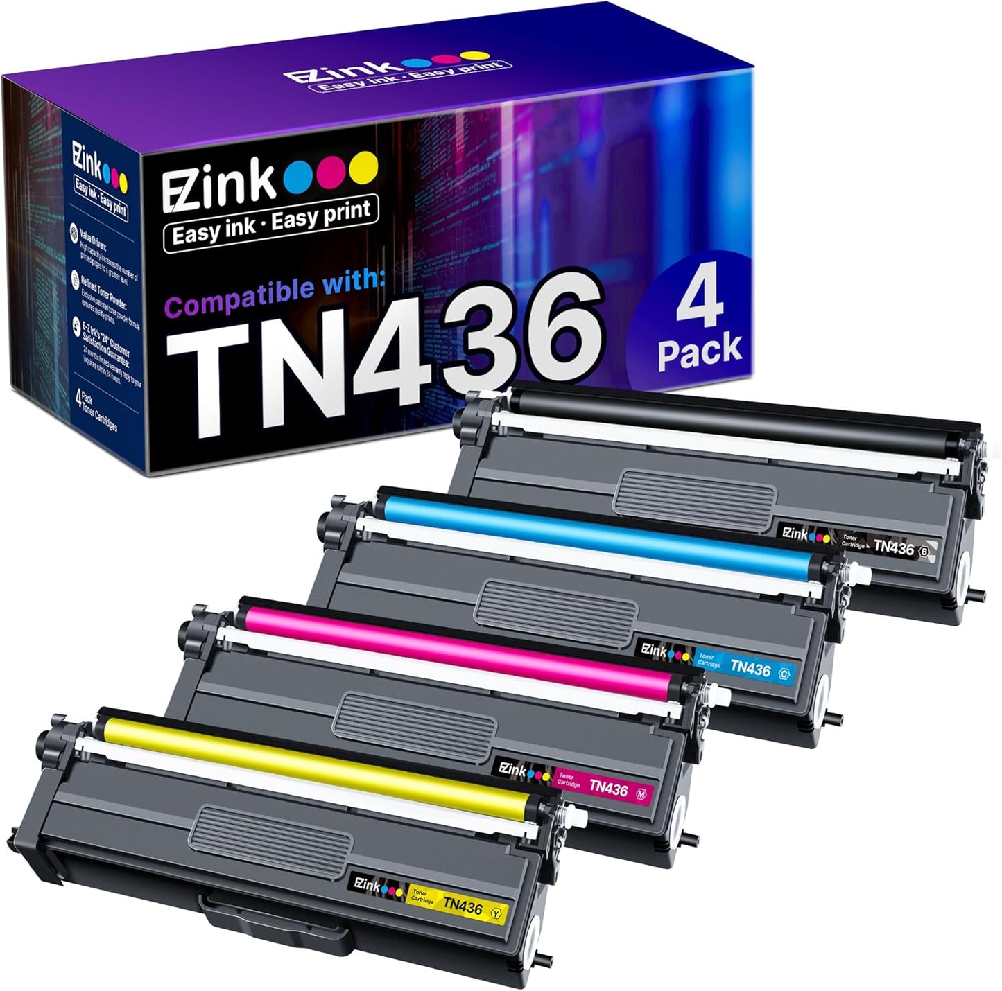 E-Z Ink TN436 Toner Cartridge Compatible for Brother TN436 TN-436 Toner Replacement for TN436 TN433 TN431 to Use with Brother HL-L8260CDW, L8360CDW, MFC-L8690CDW, L8900CDW, DCP-L8410CDW Printers