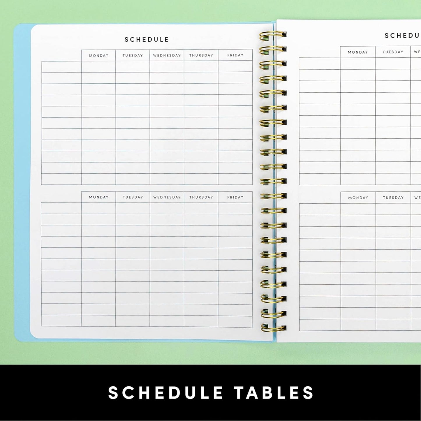 PAPERAGE 17 Month Academic Planner 2025-2026, Weekly & Monthly Spreads, August 2025 - December 2026, Large (8.5 in x 11 in), Light Blue