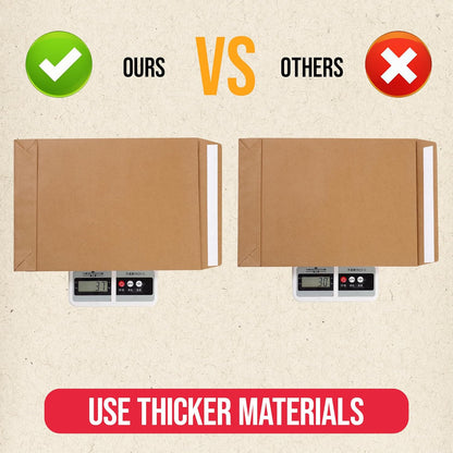 9.4" x 13.2" Expandable Envelopes Large Kraft Envelopes Anti Tear Catalog Envelopes Peel and Seal for Home Office Business Storage and Organizing, Photos, Documents (10 PCS)