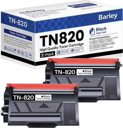 TN820 TN-820 Toner Cartridge Compatible TN820 TN-820 Black Toner Cartridge Replacement for Brother TN820 TN-820 HL-L6200DW MFC-L6800DW MFC-L5900DW MFC-L5850DW Printer Ink (2-Pack).