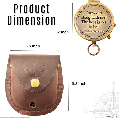Brass Directional Engraved Compass, Baptism Gifts for Boys Girls, First Communion, Christian Gifts for Men, First Confirmation Gifts for Boys, Inspirational