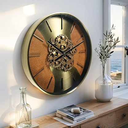 THE GEARS CLOCK 22'' Inch Real Moving Gear Wall Clock Sweden Line Stockholm (22 inches (55 cm))