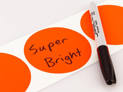 ChromaLabel 3 inch Fluorescent Color Code Label Kit, 6 Rolls of Assorted Colors, 3000 Stickers/Variety Kit