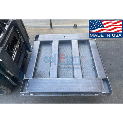 Industrial Floor Scale with Indicator, Accurate Digital 48" x 48" (4’x4’) Pallet Scales for Warehouse or Shipping Weighing NTEP Certified (Legal for Trade) (5000 lbs x 1 lb)