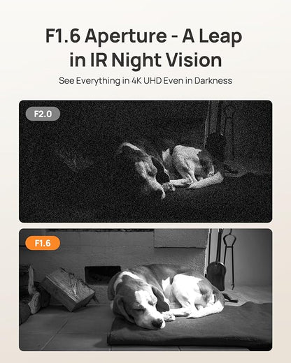 Anona 4K UHD Indoor Camera, Pet/Dog/Baby Security Camera with Phone App, 360°Pan-Tilt, 5G/2.4G Dual-Band Wi-Fi 6, Auto-Tracking, Person/Pet/Baby Crying Detection, Privacy Mode, Two-Way Audio, 2 Pack