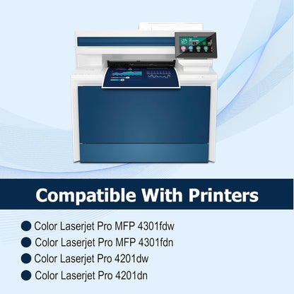 210A Black Toner Cartridge Replacement for HP 210A W2100A for HP Laser Color MFP 4301fdw 4301fdn Pro 4201dw 4201dn Series Printer Toner (2 Black)