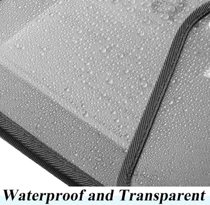 10 Pieces Plastic File Folders Envelope Expanding File Wallet Organizer Documents Folder with Snap Closure and Pocket, A4 Size Waterproof Transparent Pouch(Grey,Horizontal)