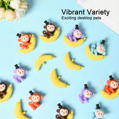 16Pcs Pencil Top Erasers for Kids, 3D Cute Monkey Pencil Toppers, Bulk Fun Pencil Cap Easters for School Classroom Supplies Prize Gifts Party Favors
