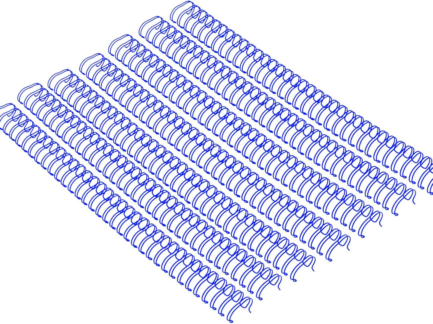 100 Pack Double Loop Wire Binding Spines, YolieraArt Wire Binding Spines, 5/8 Inch Binding Wire for Letter Size (140 Sheet Capacity, 100P, 3:1 Pitch, Blue)