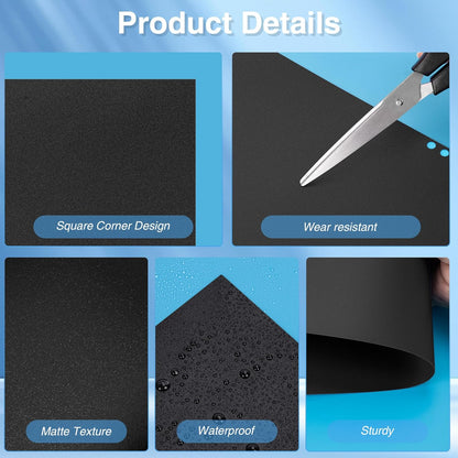 Ndsox 100 Pack 12 Mil Binding Presentation Covers Sand-Textured Polycover Report Covers for Letter Size Document Binding, Business Proposals, 8-1/2 x 11 Inches, Un-Punched, Square Corners, Black