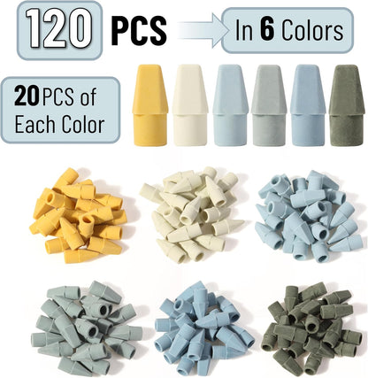 Mr. Pen- Pencil Erasers Toppers, 120 Pack, Colorful, Latex Free, No Smudge, Mr Pen Erasers for Pencils