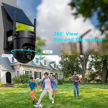 Vicohome 4QB 2K AI Solar Security Camera Wireless Outdoor, Battery Powered Cam, Color Night Vision, Two Way Audio, Motion Detection, Easy to Setup, Audible Flashlight Siren 180 Days Exchange Policy
