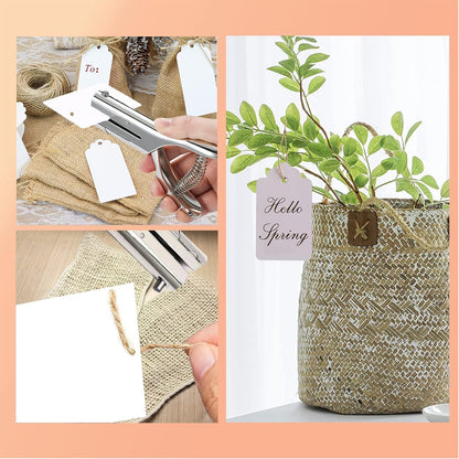 1/8 Inch Single Hole Punch - 2 Inch Reach Deep Throat Heavy Duty Paper Punch - Portable Hand Held Long Reach for ID PVC Cards Plastic Cardboard Photos