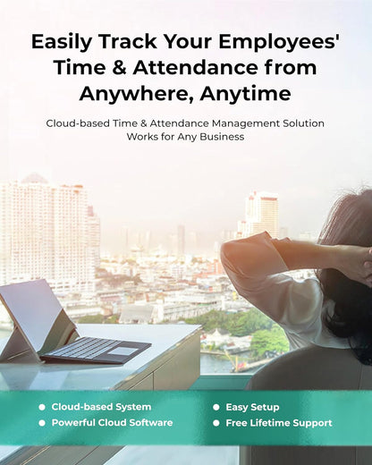 ANVIZ Time Clocks for Employees Small Business - FacePass 7 Pro Biometric Clock in and Out Machine - Face + RFID + Pin Punching in one, Support Door Access, Forever Free Cloud Software