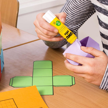 UHU All Purpose Glue Stick 12-Pack - White, Non-Toxic School Supplies, 0.74oz Strong-Bonding Permanent Adhesive, Washable Formula, Screw Cap Prevents Drying, Acid-Free Classroom Glue Sticks