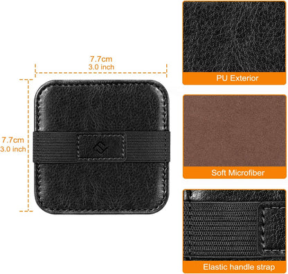 Fintie Screen Cleaning Pad, [4 Pack] Soft Cloth Wipes Screen Cleaner with Elastic Strap for iPad, iPhone, MacBook, Tablets, Laptop (Blossom)