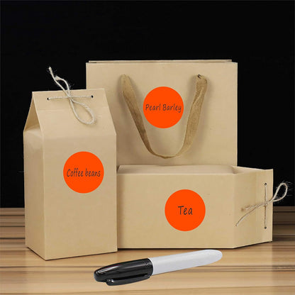 PARLAIM 3 Inch Round Permanent Adhesive Color-Code Dot Stickers,500 per Roll dots Label Dispenser Box,Orange Inventory Circle Stickers