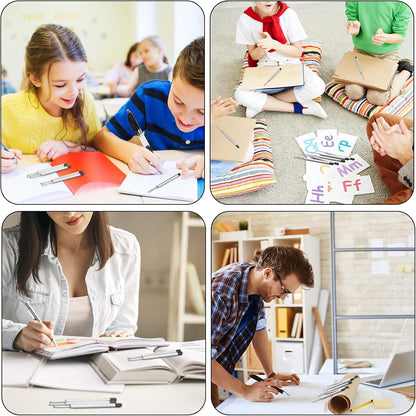 12 Pieces Pen Refills Black Ink 1.0mm Medium Point Metal Ballpoint Refill Smooth Writing Pen Refills Replacement Refills for Retractable Ballpoint Pen School Office Supplies (Black)