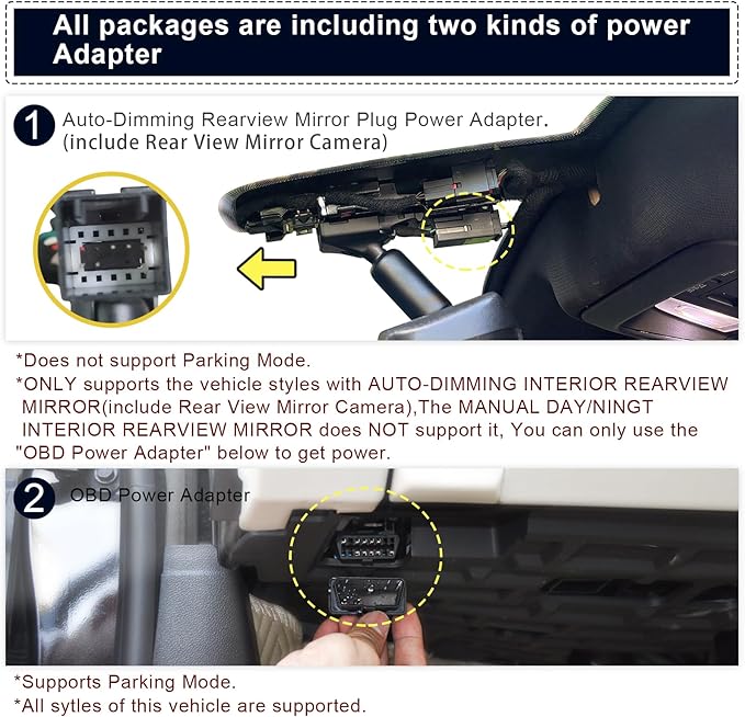 Front 4K & Rear 1080P Dash Cam Custom fit for GMC Yukon, Yukon XL 2015 2016 2017 2018 2019 2020(Model D), Model D & Model C Have Same Models Years but Vehicle Sensor Cover are Different